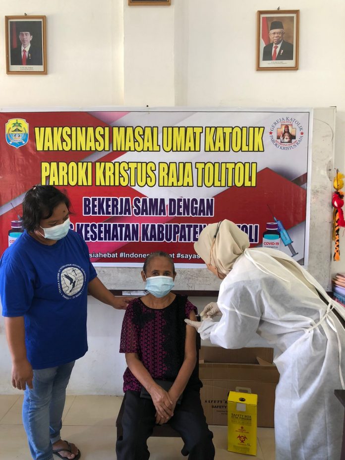 Vaksin untuk Umat Paroki Tolitoli